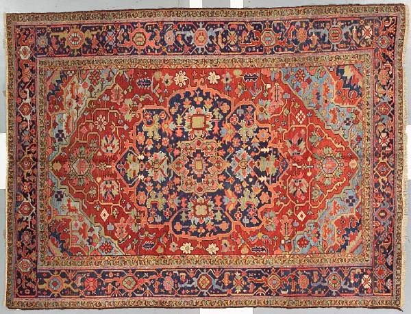 Appraisal: A Heriz carpet Northwest Persia circa size approximately ft in