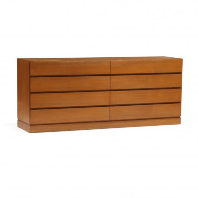 Appraisal: ATTRIBUTED KAI KRISTIANSEN DANISH MODERN TEAK DOUBLE DRESSER s for