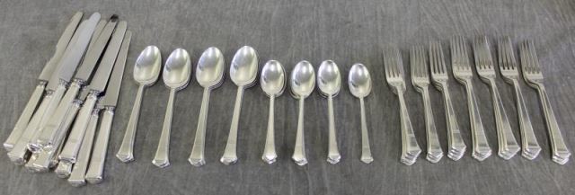 Appraisal: STERLING Tiffany Co Windham Flatware Set Includes dinner knives tablespoons