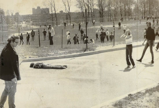 Appraisal: FILO JOHN - Kent State Shootings Silver print x inches