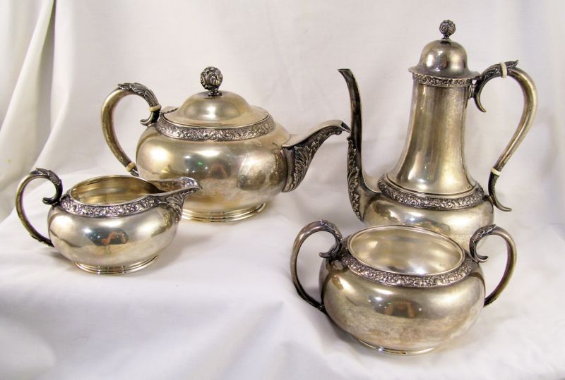 Appraisal: Tiffany Co Sterling Tea Coffee Service pc set includes Coffee