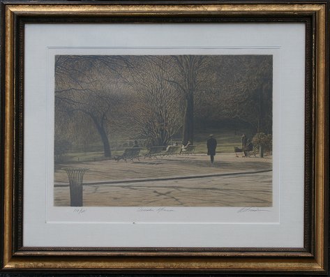 Appraisal: ALTMAN Harold American th C ''A December Afternoon'' Lithograph ''