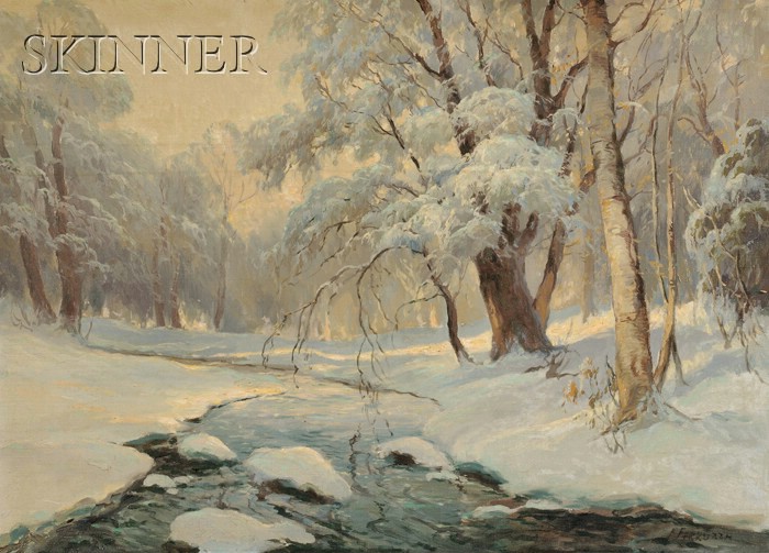 Appraisal: Frank P Ferruzza American - Winter Quietude Signed F FERRUZZA