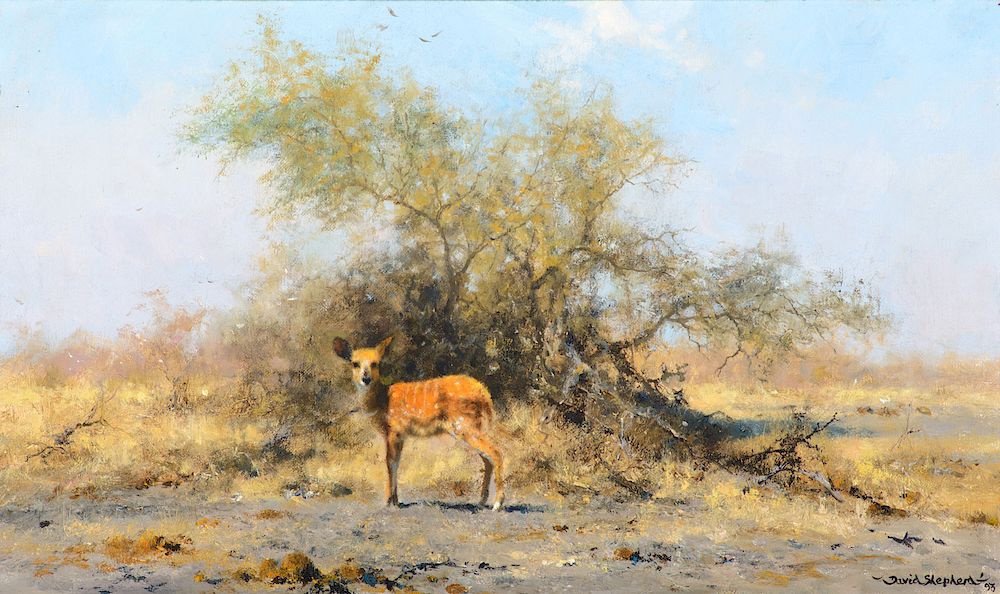 Appraisal: David Shepherd - Kudu Calf Exclusive on Bidsquare David Shepherd