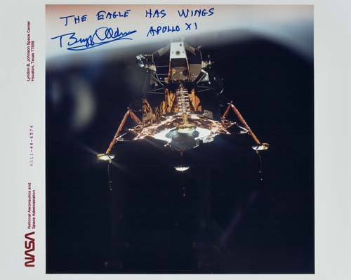 Appraisal: EAGLE in Lunar Orbit A color photograph taken by Michael