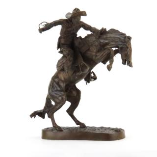 Appraisal: After Frederic Remington American - Bronco Buster Bronze Sculpture Signed