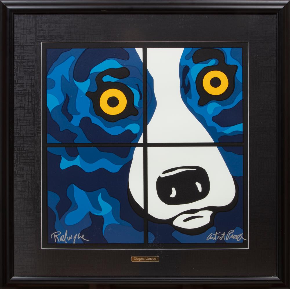 Appraisal: George Rodrigue American Louisiana - Dependence Black silkscreen signed lower