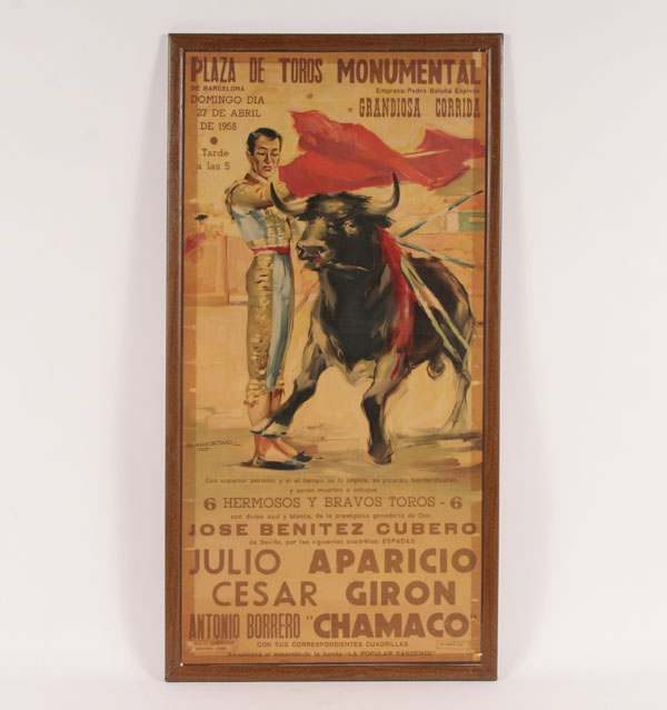 Appraisal: Four Spanish posters depicting bullfighting scenes dating from - Plaza