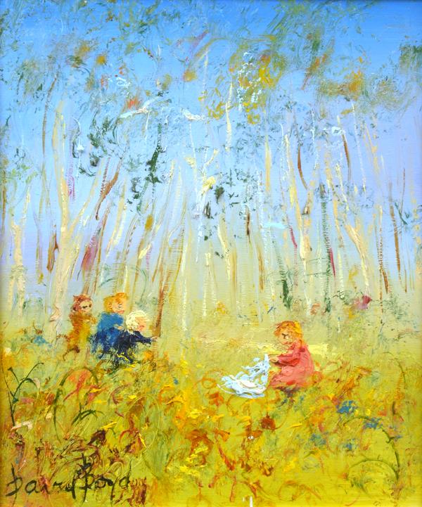 Appraisal: DAVID BOYD - Children's Afternoon oil on board DAVID BOYD