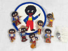 Appraisal: A small collection of eight enamelled Robertson's Golden Shred Golliwog