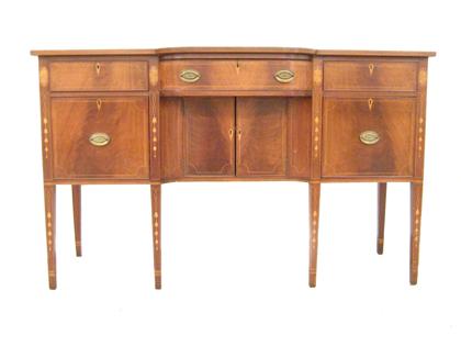 Appraisal: Federal style inlaid mahogany sideboard th century