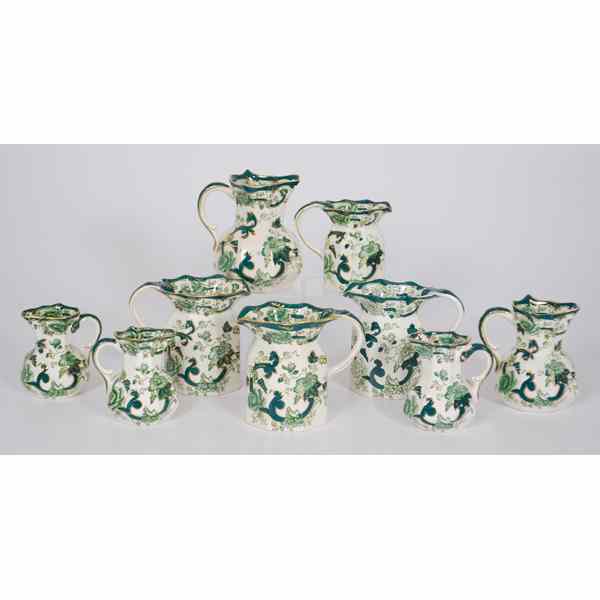 Appraisal: Mason's Ironstone Mandalay Chartreuse Service China English an assembled group