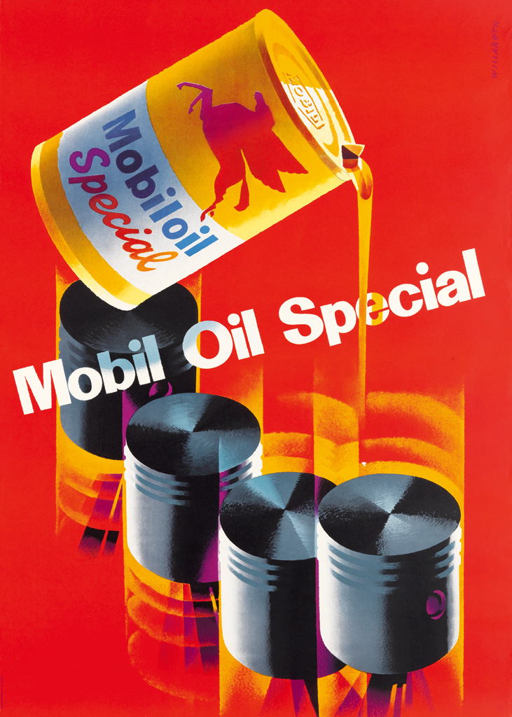 Appraisal: ERNST WILLARETH DATES UNKNOWN MOBIL OIL SPECIAL Circa x inches