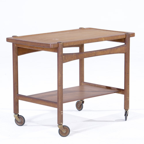 Appraisal: HANS WEGNER ANDREAS TUCK Teak tea cart with removeable shelf