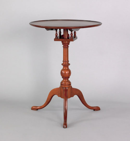 Appraisal: Pennsylvania Queen Anne cherry candlestand late th c the circular