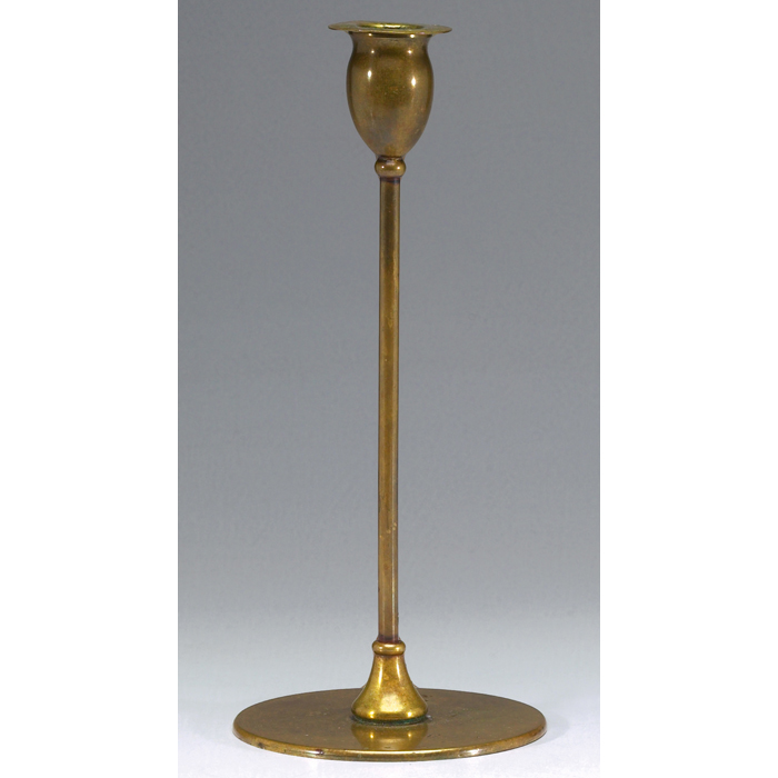 Appraisal: Jarvie candlestick Alpha bronze with an original patina removable bobeche