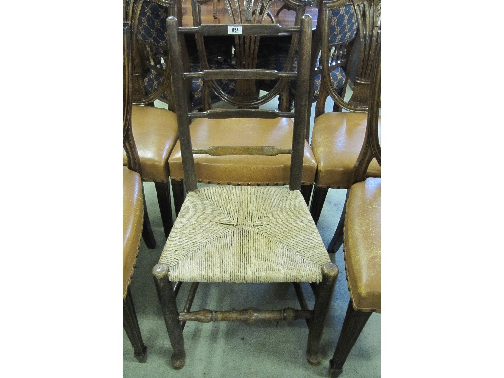 Appraisal: William Morris style rush seated chair