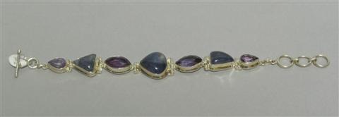 Appraisal: AMETHYST AND STERLING BRACELET