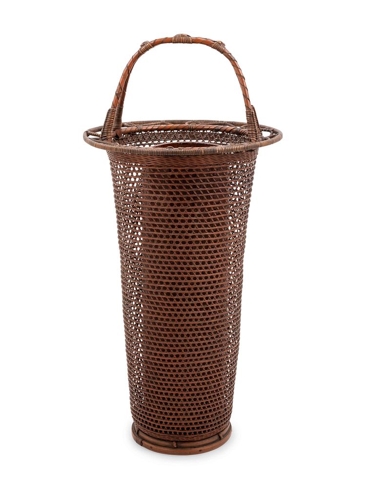 Appraisal: A Bamboo Flower Arranging Basket A Bamboo Flower Arranging Basket