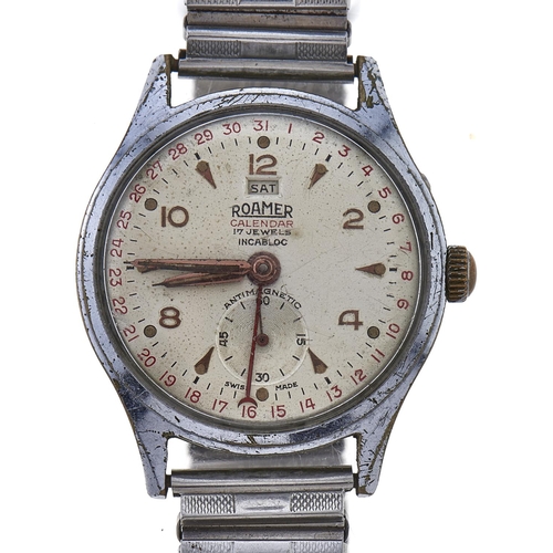 Appraisal: A Roamer gentleman's wristwatch with day and red date index