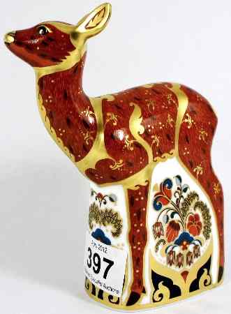 Appraisal: Royal Crown Derby Paperweight Fawn Boxed