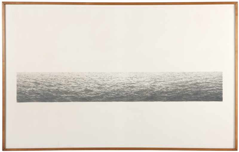 Appraisal: 'Untitled Ocean '' lithograph on Twinrocker handmade rag paper under