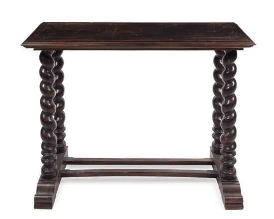 Appraisal: Sale Lot A Spanish Baroque Carved Chestnut Side Table th