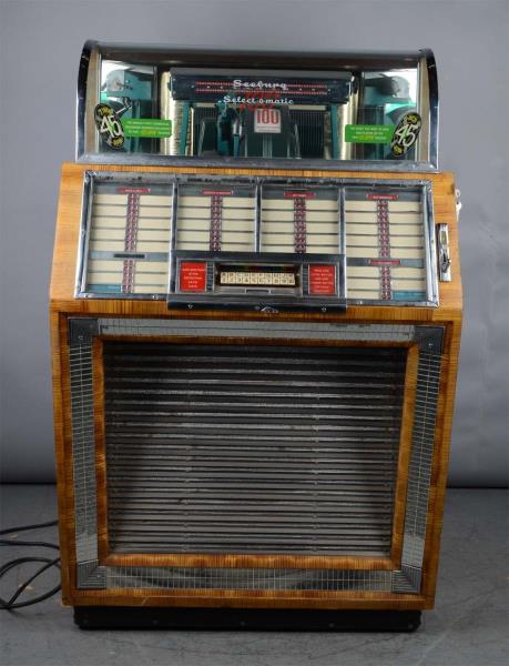 Appraisal: Multi-Coin Seeburg Select-O-Matic Jukebox Includes keys but is not loaded