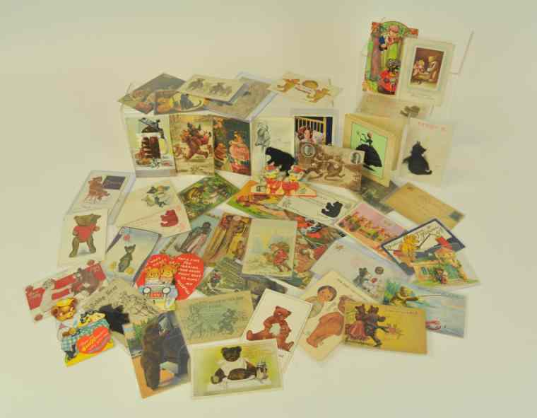 Appraisal: TEDDY BEAR THEMED POST CARDS Nice assortment of several very