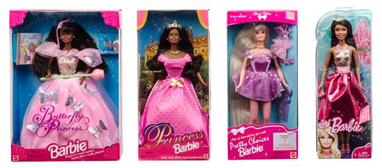 Appraisal: Sale Lot Four Princess Themed Barbies model t inches