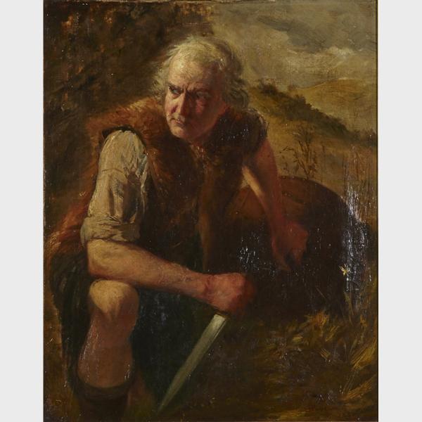 Appraisal: George M Paterson Fl - HIGHLANDER WITH KNIFE Scottish Oil