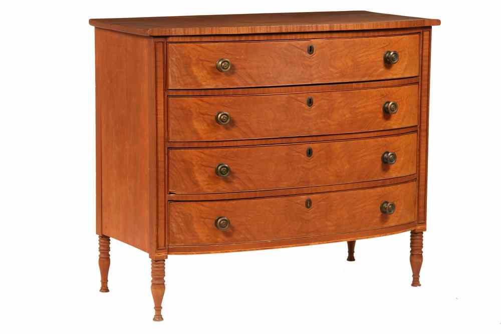 Appraisal: SHERATON CHEST OF DRAWERS - Late th c Country Sheraton