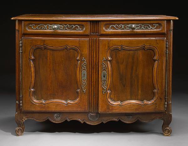 Appraisal: A Louis XV walnut buffet third quarter th century height