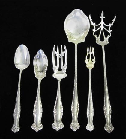 Appraisal: Partial sterling silver flatware service towle silversmiths newburyport ma late