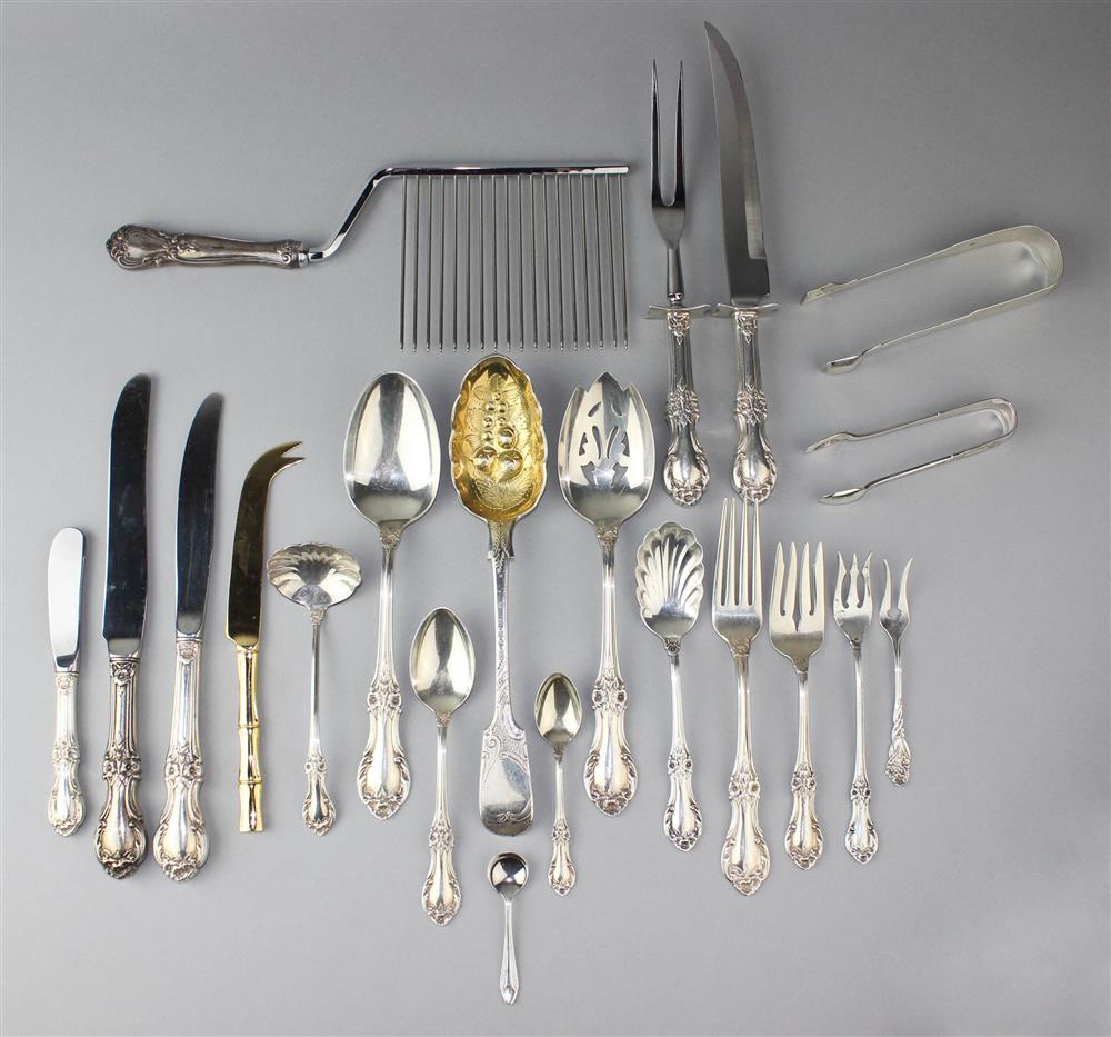 Appraisal: INTERNATIONAL SILVER 'WILD ROSE' PATTERN PART FLATWARE SERVICE including lunch