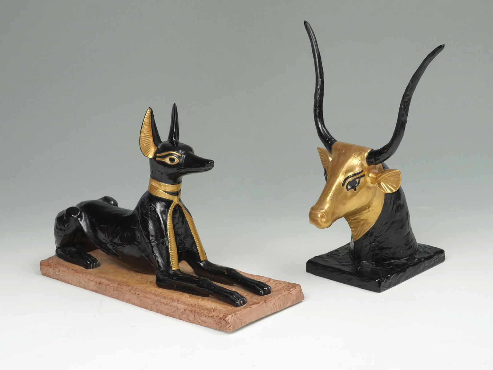 Appraisal: BOEHM GOD ANUBIS SACRED COW HEAD Egyptian God depicted as