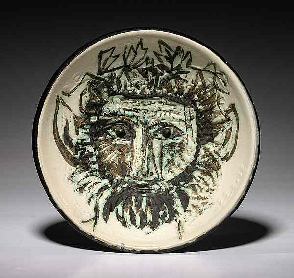 Appraisal: Pablo Picasso Madoura Satyr Bowl Spain an ceramic bowl with