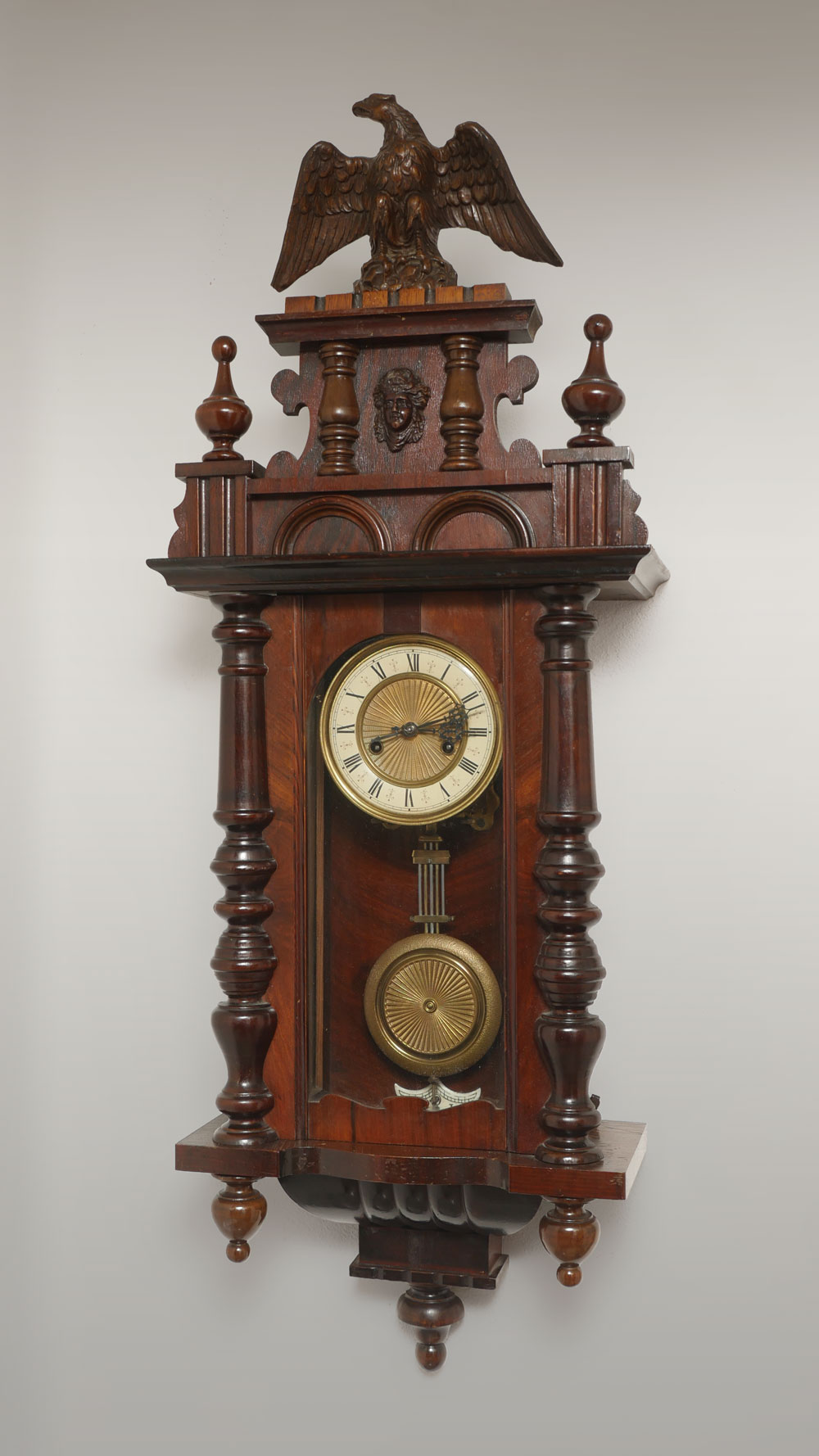 Appraisal: VICTORIAN VIENNA REGULATOR CLOCK Victorian Vienna regulator clock surmounted by