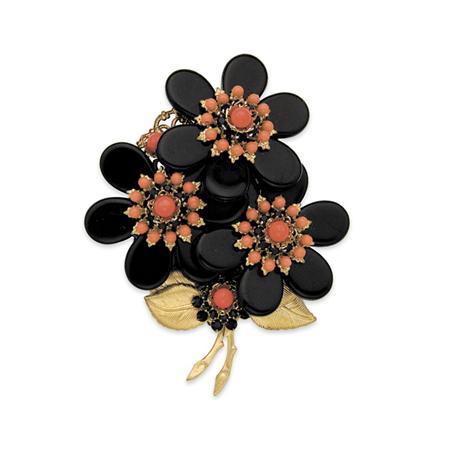 Appraisal: Stanley Hager Floral Brooch Estimate -