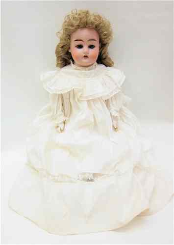 Appraisal: GERMAN HEINRICH HANDWERCK BISQUE SOCKET HEAD DOLL having blond curly