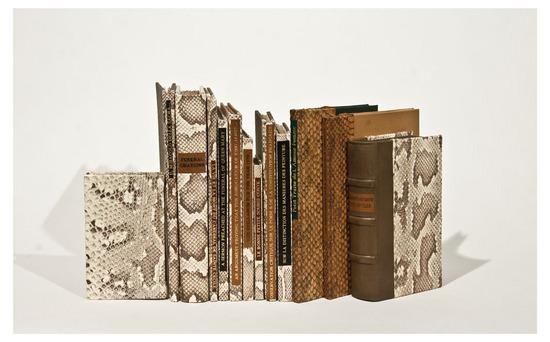 Appraisal: ANIMAL BINDINGS Snake Thirteen works bound in snakeskin by J