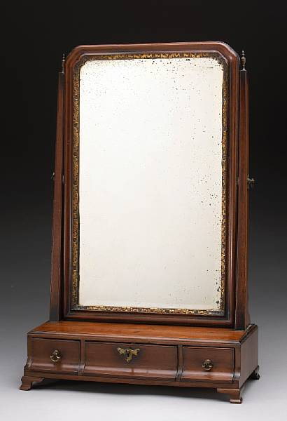 Appraisal: A George III mahogany dressing mirror third quarter th century