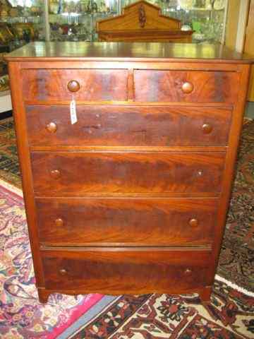 Appraisal: Mahogany Chest of Drawers signed WhiteFurniture Company Mebane NC ''