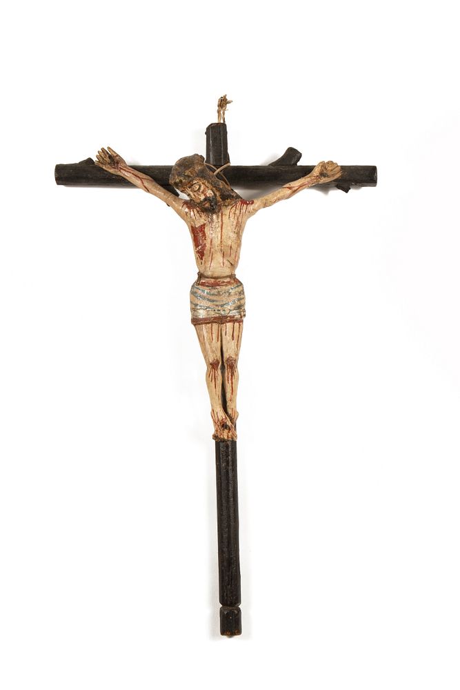 Appraisal: Pedro Antonio Fresqu s Cristo Crucificado ca Attributed to Pedro