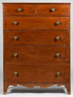 Appraisal: TN Cherry Hepplewhite Tall Chest of Drawers Tennessee Hepplewhite tall