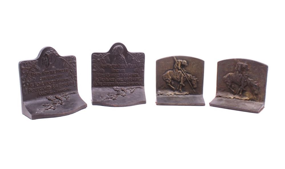 Appraisal: Cast Iron Bookends c 's Pair For your consideration in