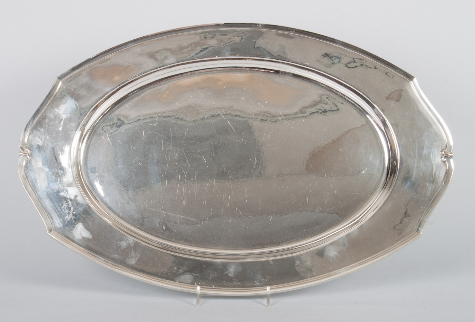 Appraisal: International sterling silver oval meat platter x in ozt