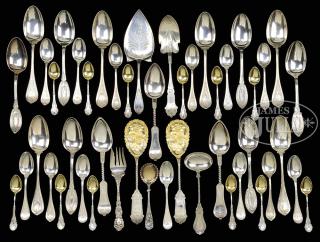 Appraisal: FORTY-SEVEN PIECES OF AMERICAN STERLING SILVER INCLUDING SERVING PIECES Lot