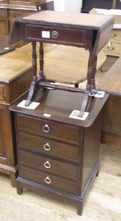 Appraisal: A Stag mahogany bedside chest of four drawers together with