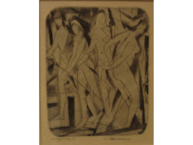 Appraisal: ARTHUR BOWEN DAVIES AMERICAN - Four Nude Female Figures etching